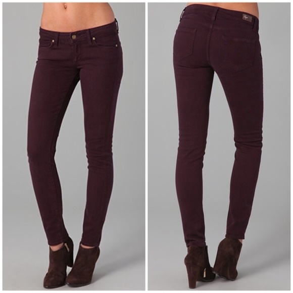 burgundy jeans